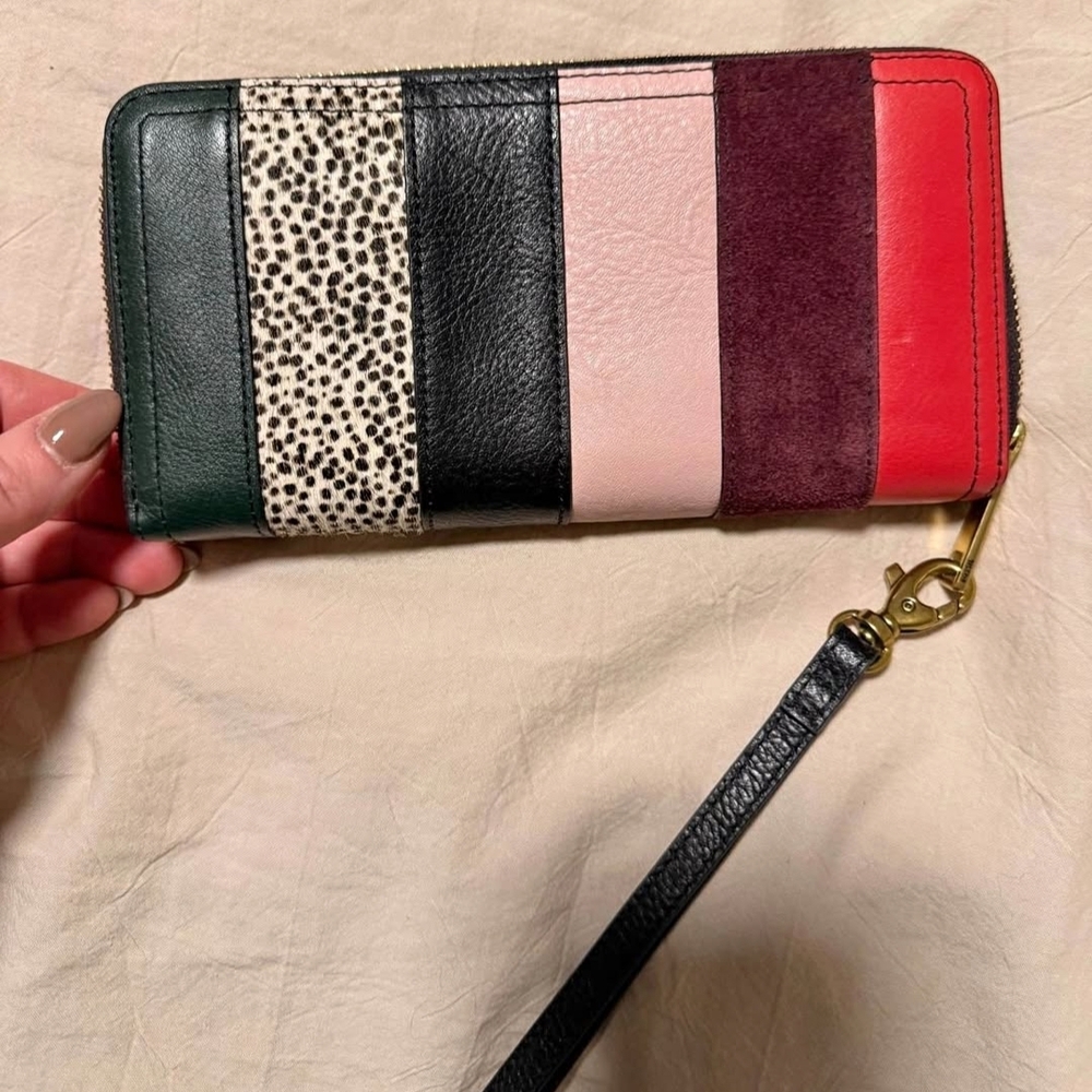 Fossil Multicolor Leather Wristlet